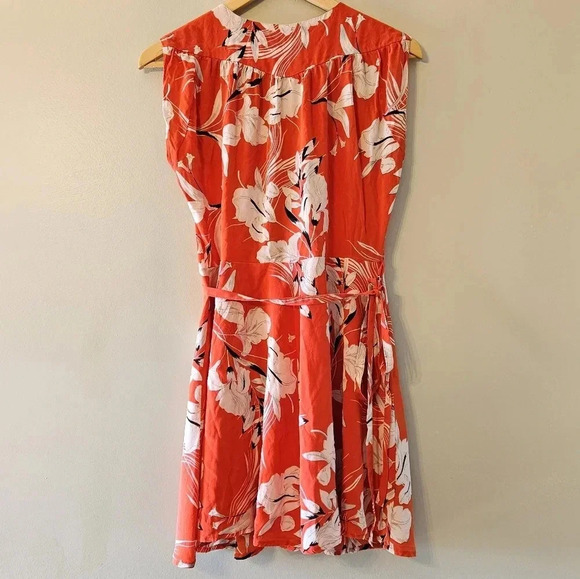 Yumi Kim Soho Mixer Wrap Casual Floral Silk Bay Breeze Red Mini Dress Size Small - Picture 12 of 16